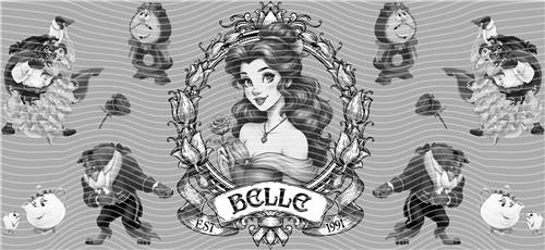 16oz black and white-B 84